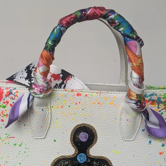 Anca Barbu Sophia Chakras Bright NWOT Handbag Purse Bag Top Handle - Picture 7 of 16